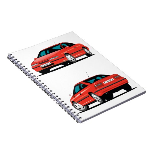 Opel Calibra red Notitieboek (Rechterzijde)