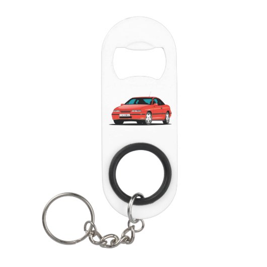 Opel Calibra red Sleutelhanger Flessenopener (Voorkant)