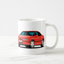 Opel Calibra rood voor en achter Koffiemok