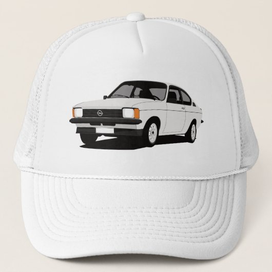 Opel Kadett C Coupé white Trucker Pet (Voorkant)