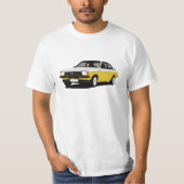 Opel Kadett GT/E c-reeks wit-geel T-shirt (Voorkant)