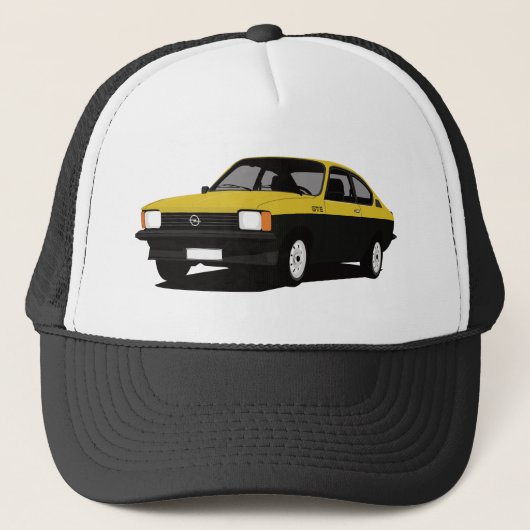 Opel Kadett GT/E Coupé yellow-black Trucker Pet (Voorkant)