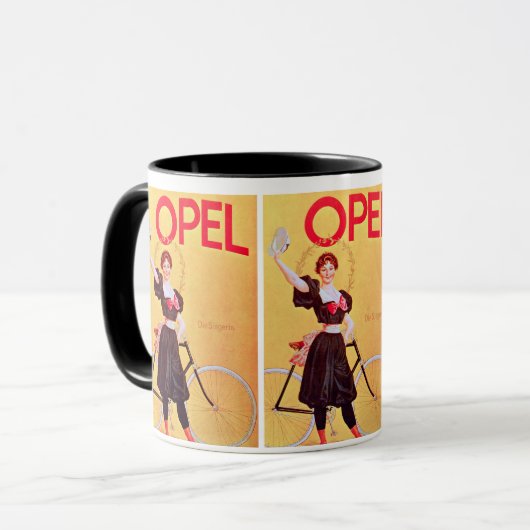 Opel -  Poster voor fietsen ( 1900 ) Mok (Voorkant links)