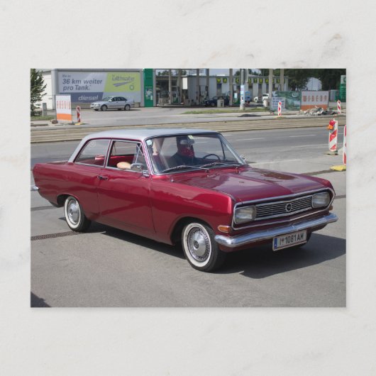 Opel Rekord 1900 Briefkaart (Voorkant)