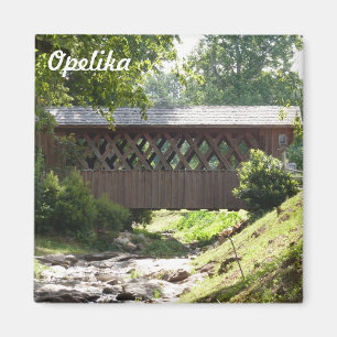 Opelika Alabama bedekte Bridge Photo Magnet