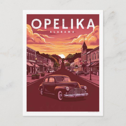 Opelika, Alabama  Briefkaart (Voorkant)