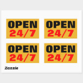 OPEN 24-07 RECHTHOEKIGE STICKER (Vel)