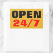OPEN 24-07 RECHTHOEKIGE STICKER (Tas)