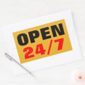 OPEN 24-07 RECHTHOEKIGE STICKER (Envelop)