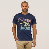 Open 24 uur moederschap T-shirt (Voorkant volledig)