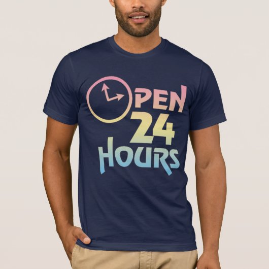 Open 24 uur moederschap T-shirt (Voorkant)