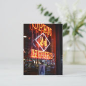 Open 24 uur Neon Diner Sign New York City NYC Briefkaart (Staand voorkant)