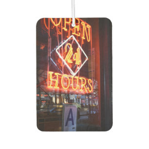 Open 24 uur Neon Diner Sign New York City NYC Luchtverfrisser