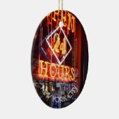 Open 24 uur Neon Diner Sign NYC Fotografie Keramisch Ornament (Rechts)