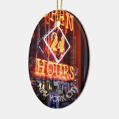 Open 24 uur Neon Diner Sign NYC Fotografie Keramisch Ornament (Links)