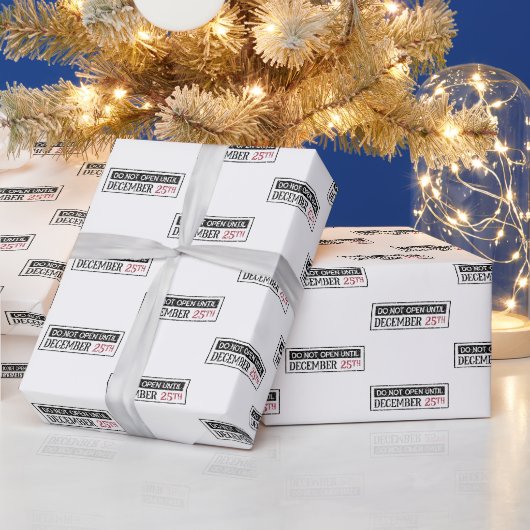 Open 25 december Kerstmis Cadeaupapier (Feestdagen)