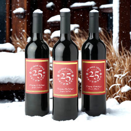 Open 25 december Red niet Wijn Etiket