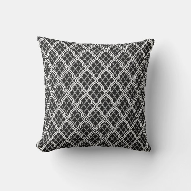 Open Accent Pillow-Moroccan Print Outdoor Pill Buitenkussen (Voorkant)