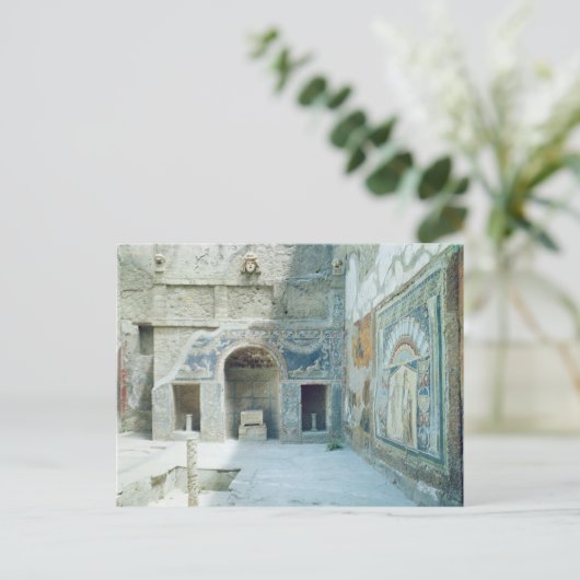 Open air triclinium van het Huis van Neptune Briefkaart (Staand voorkant)