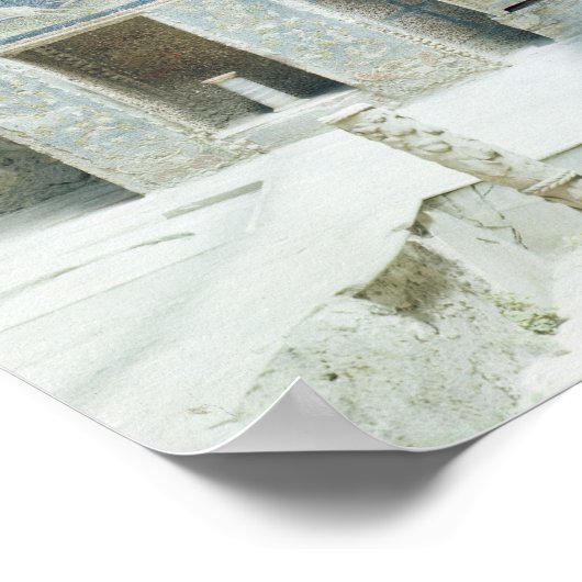 Open air triclinium van het Huis van Neptune Poster (Hoek)