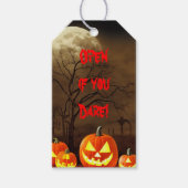Open als je durft Griezelige begraafplaats Hallowe Cadeaulabel (Voorkant)