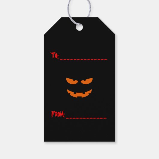 Open als je durft Griezelige begraafplaats Hallowe Cadeaulabel (Achterkant)