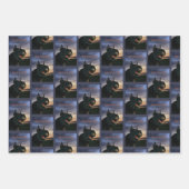 Open als je durft. Grote, zwarte hond Inpakpapier Vel (Voorkant 2)