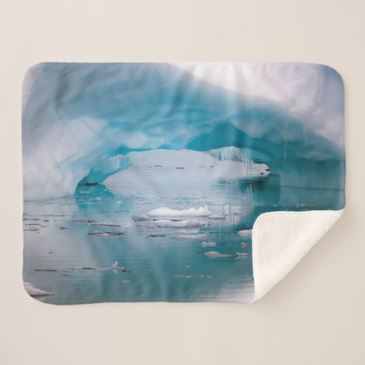Open Arch IJsberg | Antarctica Sherpa Deken (Voorkant (horizontaal))