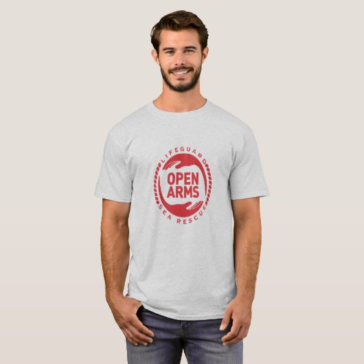 Open armen T-Shirt essentieel (Voorkant volledig)