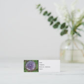 Open Artichoke Flower. Paars. Mini Visitekaartje (Staand voorkant)
