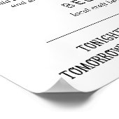 Open balk | Onderteken voor het menu Bindbalk Poster (Hoek)