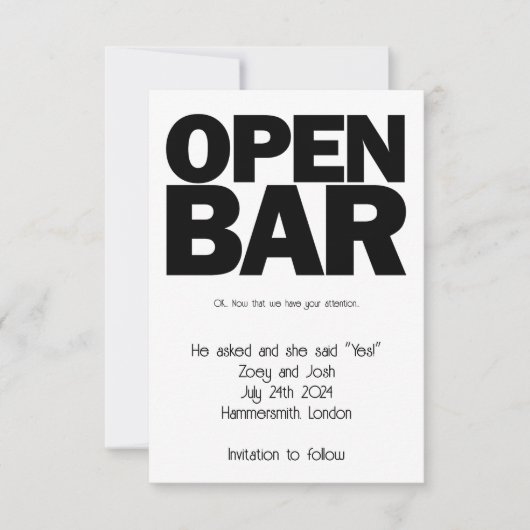 Open balk save the date (Voorkant)