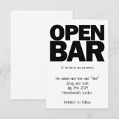 Open balk save the date (Voorkant / Achterkant)