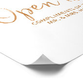Open Bar, 8x10 stijlvol Roos Gold Wedding Sign Poster (Hoek)