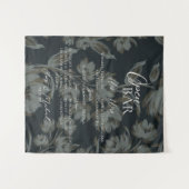 Open Bar and Signature Drink Brown Floral Wedding  Wandkleed (Voorkant (horizontaal))