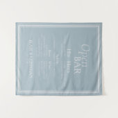 Open Bar and Signature Drink Coastal Blue Wedding  Wandkleed (Voorkant (horizontaal))