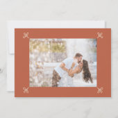 Open Bar Art Deco Sinaasappel Foto Save The Date (Achterkant)