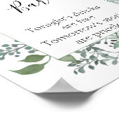 Open Bar Botanical Greenery Lijst Wedding Poster (Hoek)