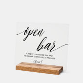Open Bar Bruiloft  Acryl Bord (Hoek)
