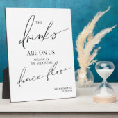 Open bar bruiloft bord tabletop Plaque Fotoplaat (Zijkant)