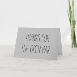 Open Bar-bruiloft Kaart
