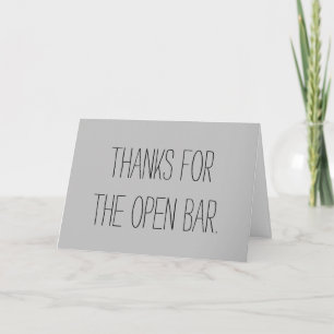 Open Bar-bruiloft Kaart