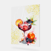 Open Bar Dranken Gouden Bruiloft Acryl Bord (Hoek)