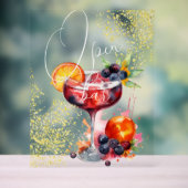 Open Bar Drink gouden bruiloft Acryl Bord (Neutraal)
