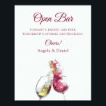 Open Bar Elegant Red en White Wine Dance Wedding Poster<br><div class="desc">Open Bar Elegant Red en White Wine Dance Wedding Poster is voorzien van een afbeelding van wit wijnglas en rood wijnglas met een man en een vrouw die dansen uit wijn. Eenvoudig maar elegant met tekst op een witte achtergrond. Voeg uw gebeurtenisdetails door de tekst in de verstrekte tekstvakjes uit...</div>
