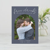 Open bar foto bruiloft save the date (Staand voorkant)