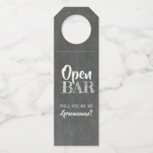 Open Bar - Funny Groomsmen Voorstel