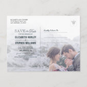 Open Bar Gold Mountain Weddenfoto Save the Date Aankondigingskaart (Achterkant)