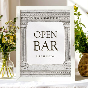 Open bar Grecia toga partijlijst Teken met Kolomme Poster