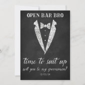 Open bar Groomsman-voorstel Kaart opruimen (Voorkant)